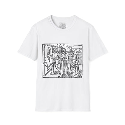 Dr. Fian showing pentinence for his wicked life… Witchcraft T-Shirt