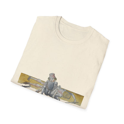 Mischievous Cat on Books T-Shirt - Vintage Study Vibe