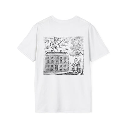 Devil and Drum from Saducismus Triumphatus Witchcraft T-Shirt