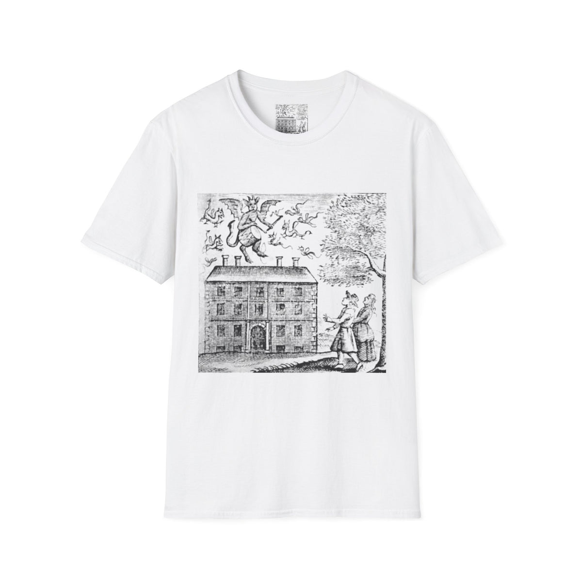 Devil and Drum from Saducismus Triumphatus Witchcraft T-Shirt