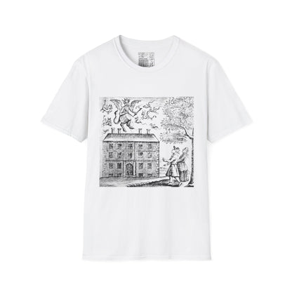 Devil and Drum from Saducismus Triumphatus Witchcraft T-Shirt