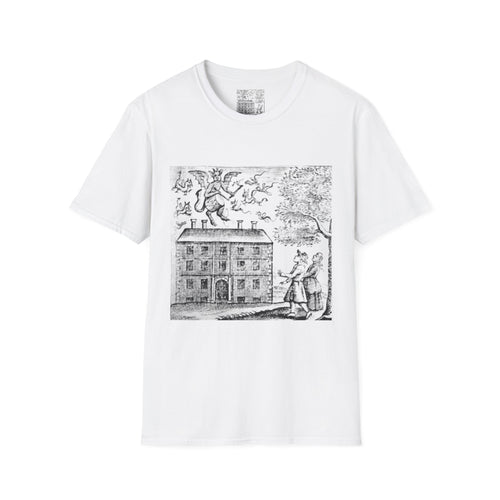 Devil and Drum from Saducismus Triumphatus Witchcraft T-Shirt