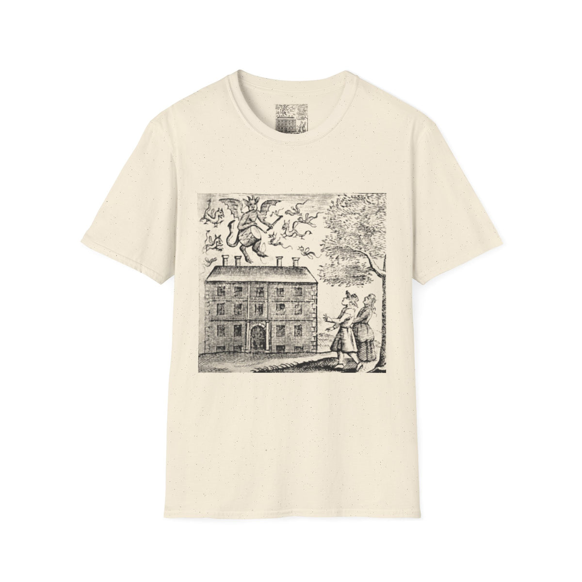 Devil and Drum from Saducismus Triumphatus Witchcraft T-Shirt