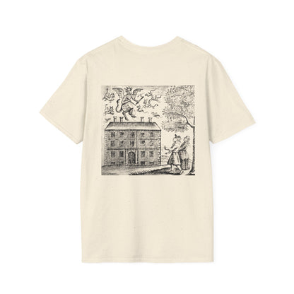 Devil and Drum from Saducismus Triumphatus Witchcraft T-Shirt
