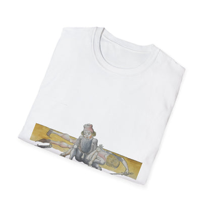 Mischievous Cat on Books T-Shirt - Vintage Study Vibe