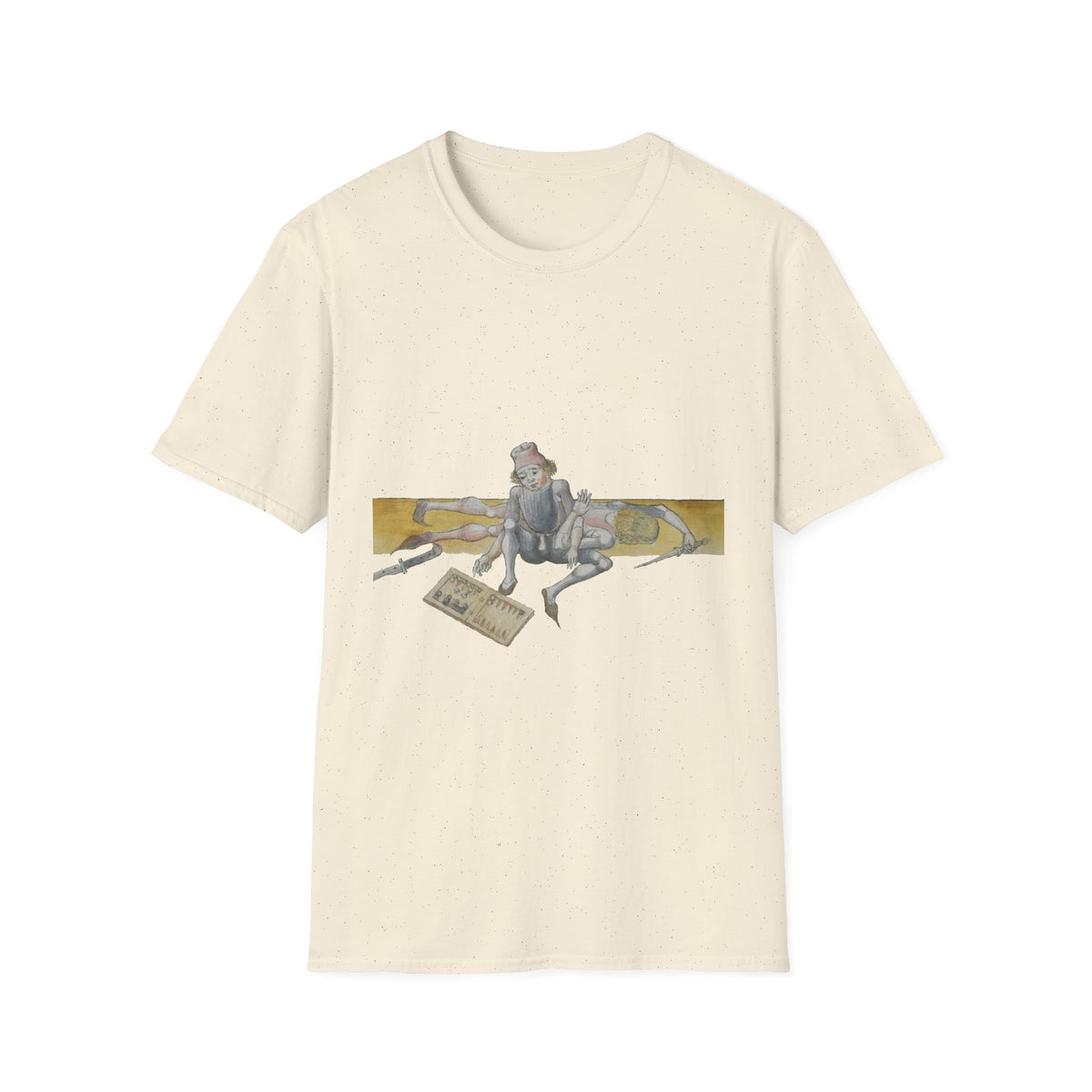 Mischievous Cat on Books T-Shirt - Vintage Study Vibe